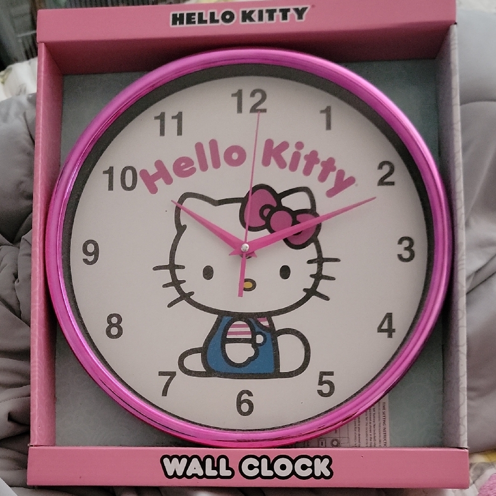 Hello Kitty Pink and White Wall Clock